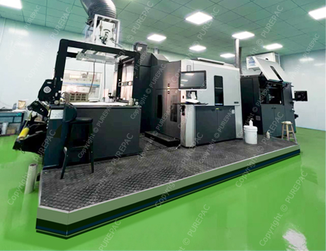 low-volume plastic packaging printed by the digital printing facility