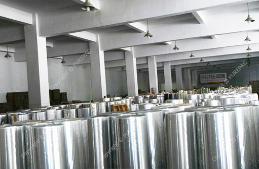aluminium foil roll stored in warehouse