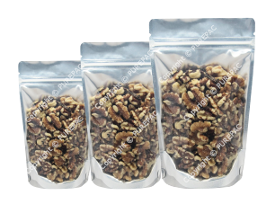 stand pouch zipper metalized semi-transparent