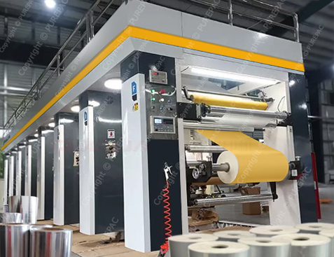 high-volume plastic packaging printed by the rotogravure printing facility