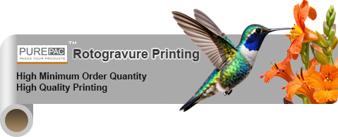 high-volume plastic packaging printed by the rotogravure printing facility